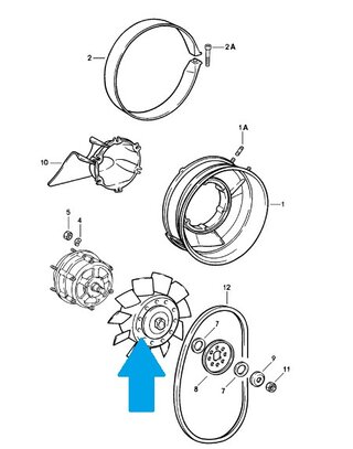 Alternator Fan Hub 911 SC 1977-83 - Reproduction