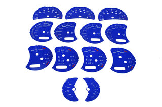 Zifferblattsatz Blau (Pantone 661C) 986 / 996.2 / 996.2 GT3 - 2002-2005 mit Bordcomputer