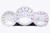 Instrument Face Set 987.2 - Base Model - Silver - PDK - MPH - 175 MPH