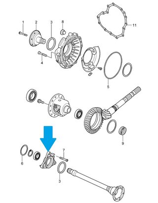 Tiptronic Transmission Differential / Drive Shaft Cover