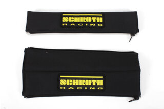 Schroth Gurtpolster (1 Paar) 50 mm, schwarz, Racing Logo gelb