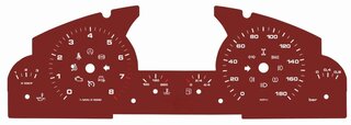 FVD Brombacher Instrument Face Set 957 Turbo S Cayenne - Guards Red - MPH - Fahrenheit - With Logo