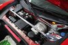 Front Strut Brace 991.1/ 991.2/ GT3 RS - Aluminum - Black Mounting Brackets + Silver Bar