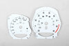 Instrument Face Set 981 Cayman GT4 - White - Manual - MPH - 200 MPH - With Logo