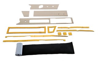 Dashboard Trim Set 911 - 1970-73  - Black - Basket Weave Vinyl - Left Hand Drive