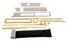 Dashboard Trim Set 911 - 1970-73  - Black - Basket Weave Vinyl - Left Hand Drive