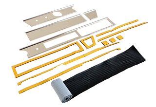 Dashboard Trim Set 911 - 1970-73  - Black - Basket Weave Vinyl - Left Hand Drive