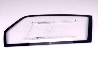 Türscheibe mit schwarzem Rand - Klar - Macrolon 911/964/993 Links Schiebefenster