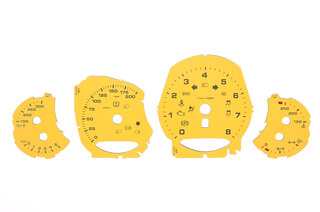 Instrument Face Set 991.2 - Racing Yellow - Manual Transmission - MPH 200