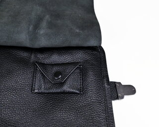 Werkzeugtasche "Pepita Muster Schwarz/Weiß" - Schwarzes Leder - ohne Werkzeug