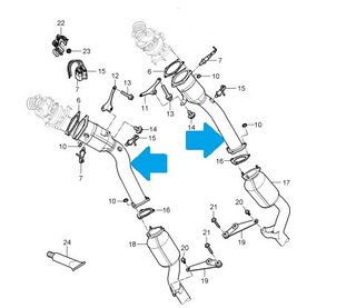 Primary Catalytic Bypass Set Cayenne 958.1 Turbo / Turbo S + 958.2 Turbo / Turbo S - Cargraphic