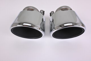 Tailpipe 1 trim set for exhaust tailpipes - Silver - 991.2 /S /GTS /  (176))
