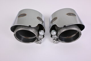 Tailpipe 1 trim set for exhaust tailpipes - Silver - 991.2 /S /GTS /  (176))