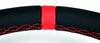 GT Steering Wheel Kit - Black Leather - Red Indicator + Red Stiching - ø 350 mm - For Models With AB
