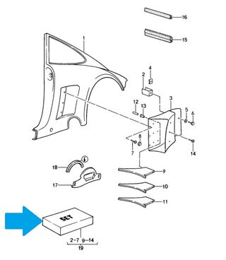 Einbausatz Verbreiterung ( Flachbau ) hinten - 930 Turbo (505, 506)