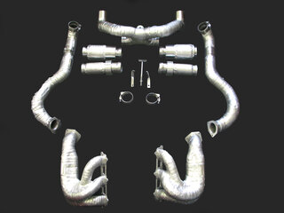 982 GT4 RS Power-Kit Ø70, Krümmer Ø50, Endrohre Ø80 - mit Thermo-Isolierung