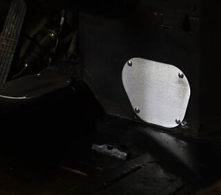 A/C Block Off - Passengers Side Footwell - Silver - 911 65-89 / 912 / 930 Turbo