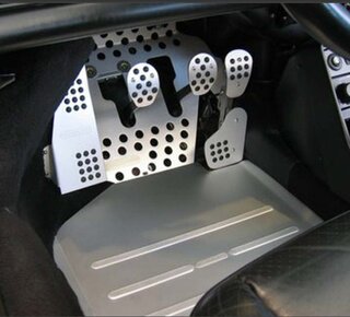 Plaque de sol gris argent coté conducteur - 914