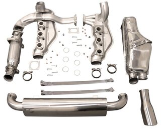 Abgasanlage komplett - Kat-Bypass (Ohne TÜV) - Einzelendrohr - Edelstahl  - 964 C2/C4