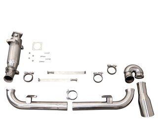 Echappement race inox - 1 sortie - coude et tube Cup - bypass cata - sans échangeurs (sans TÜV) 964