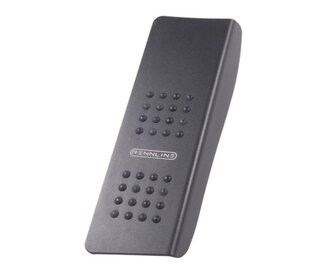 Dead Pedal Macan - Rennline - Aluminum - Black - Rubber Grips