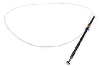 Antenna rod for automatic antenna, 900mm Toothed Cord Chrome Tip