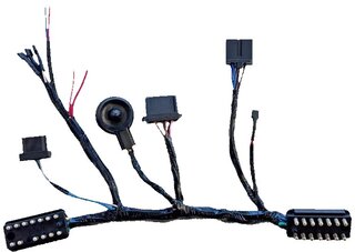 Wiring harness mounting plate for cars with mechanical injection