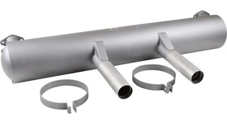 Sport exhaust muffler  356 B/C C2 2.0 - Made of steel with grey heat resistant paint