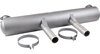Sport exhaust muffler  356 B/C C2 2.0 - Made of steel with grey heat resistant paint