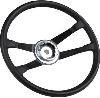 Steering wheel Ø400mm leather black without horn button