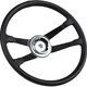Steering wheel Ø400mm leather black without horn button