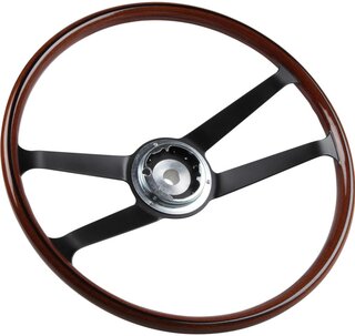 Steering wheel Ø420 mm (16,5") faux wood without horn button