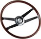 Steering wheel Ø420 mm (16,5") faux wood without horn button