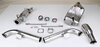 Sport Silencer Set Complete w/ single tailpipe - Side exhaust bypass/Cat bypass - W/O heat exchanger