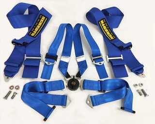 Schroth 6 Punkt Gurt Profi 3x2 ( FIA ) Model 991/ 992  Blau mit Drehverschluss