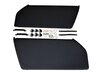 Jeu habillages de porte RS cuir noir avec kit ouverture, tirettes noires