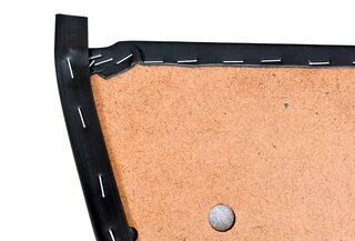 Jeu habillages de porte RS cuir noir avec kit ouverture, tirettes noires