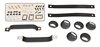 Jeu habillages de porte RS cuir noir avec kit ouverture, tirettes noires