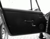 Jeu habillages de porte RS cuir noir avec kit ouverture, tirettes noires