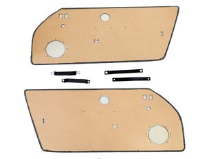 RS-Leichtbau-Türverkleidungsatz schwarzes Kunstleder /Türschlaufen SCHWARZ