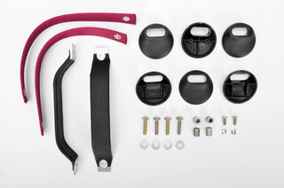 RS Inner Door Panel Set 911 / 930 / 964 / 993 - Leather - Dark Red Door Pulls
