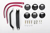 RS Inner Door Panel Set 911 / 930 / 964 / 993 - Leather - Dark Red Door Pulls