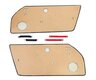 RS Inner Door Panel Set 911 / 930 / 964 / 993 - Leatherette - Guards Red Door Pulls