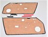 RS Inner Door Panel Set 911 / 930 / 964 / 993 - Leather - Guards Red Door Pulls