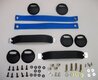RS Door Handle + Pull Kit 911 / 930 / 964 / 993 - Black Leather Handles + Maritime Blue Door Pulls