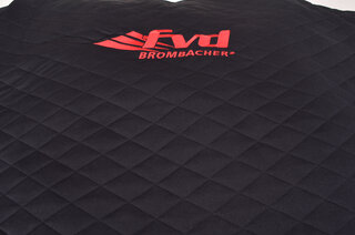 Brombacher Exclusiv Cover 993 mit Heckspoiler schwarz, Naht Schwarz, mit FVD-Logo rot inkl. Tasche