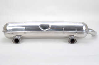 Silencieux inox 911 74-75/  2.7 -76  (2 entrées 1 sortie Ø 60mm)