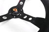 GT Race Steering Wheel - Black Suede - Yellow Indicator - ø 350 mm - For Cars Without AB