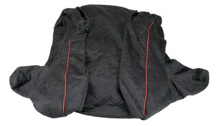 Brombacher Exclusiv Cover 996/997 4S ohne Heckspoiler  Schwarz, Naht rot, mit Tasche ohne Logo