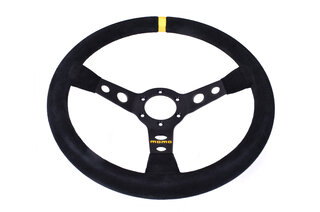 Lenkrad MOMO Mod 07 Wildleder schwarz, 350mm, ohne TÜV ohne Nabe nur Fahrzeuge ohne AB